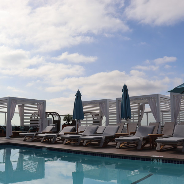 cabanas by the pool