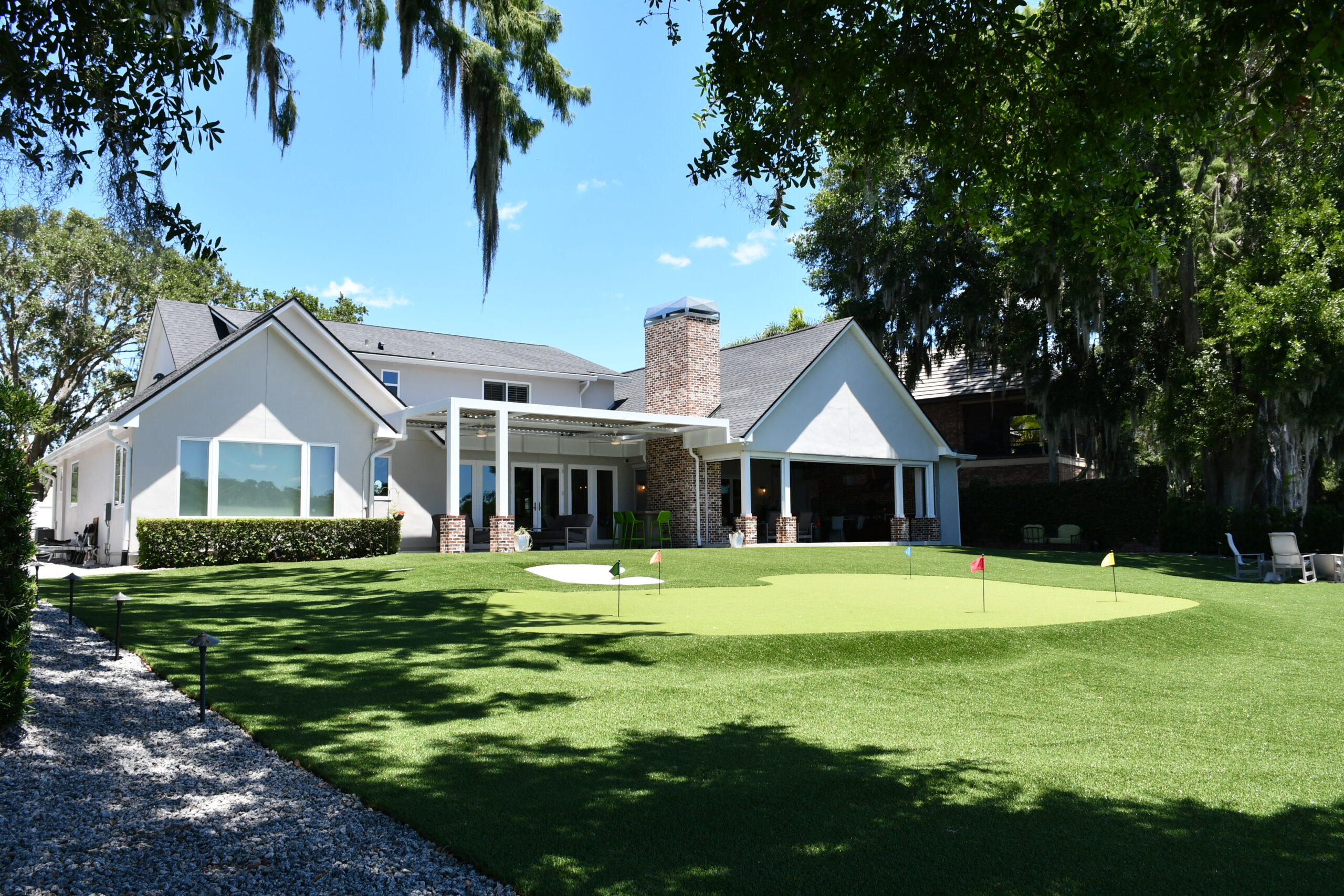 Featured image for “Custom StruXure Pergola Built to Match: Brick and Balance”